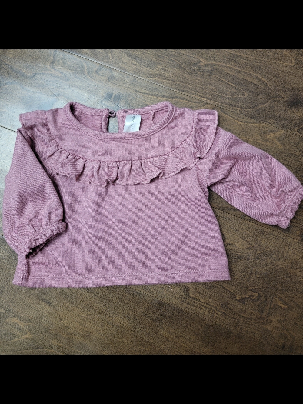 Gerber Mauve Ruffle Yoke Long Sleeve Top